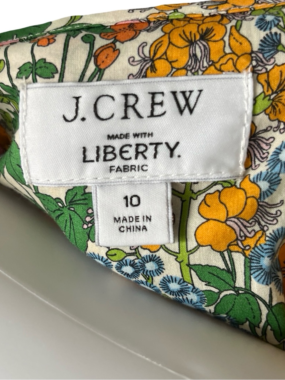 J Crew x Liberty Fabric faux wrap Dress Floral Print Cotton Womens Size 10 - Picture 8 of 12